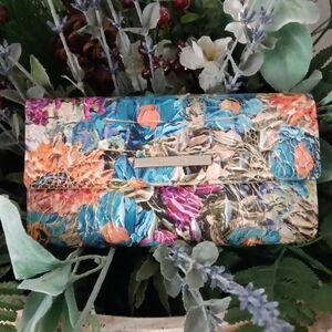 NEW Brahmin Colorful Floral Clutch